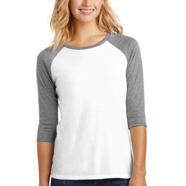 Ladies Tri-Blend 3/4 Sleeve T-Shirt Thumbnail