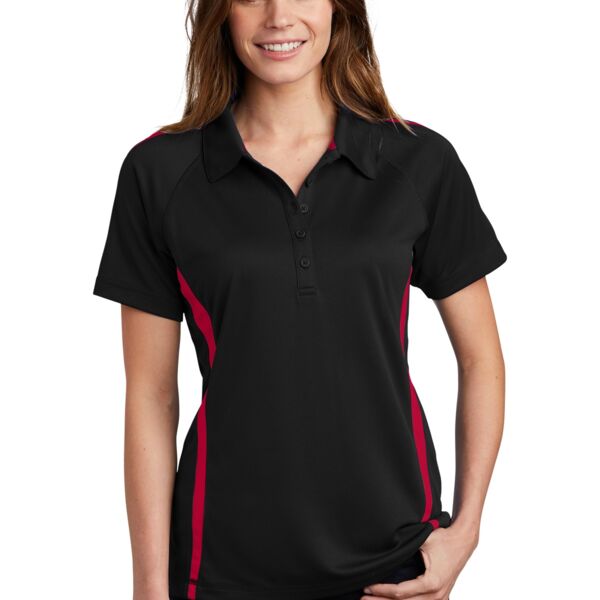 Ladies PosiCharge ® Micro Mesh Colorblock Polo Thumbnail