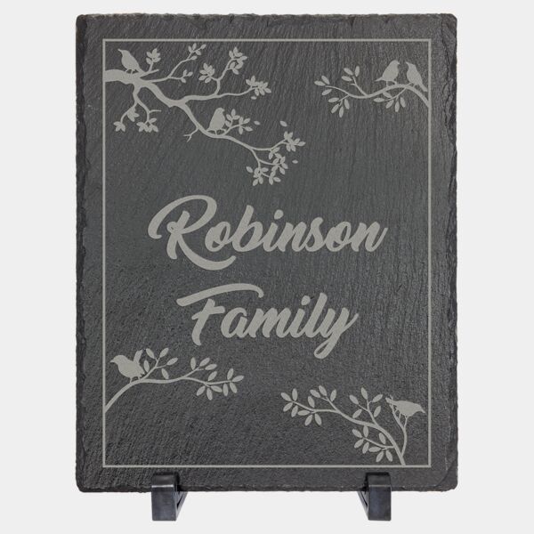 10" x 8" Rectangle Slate Decor with Plastic Feet Thumbnail